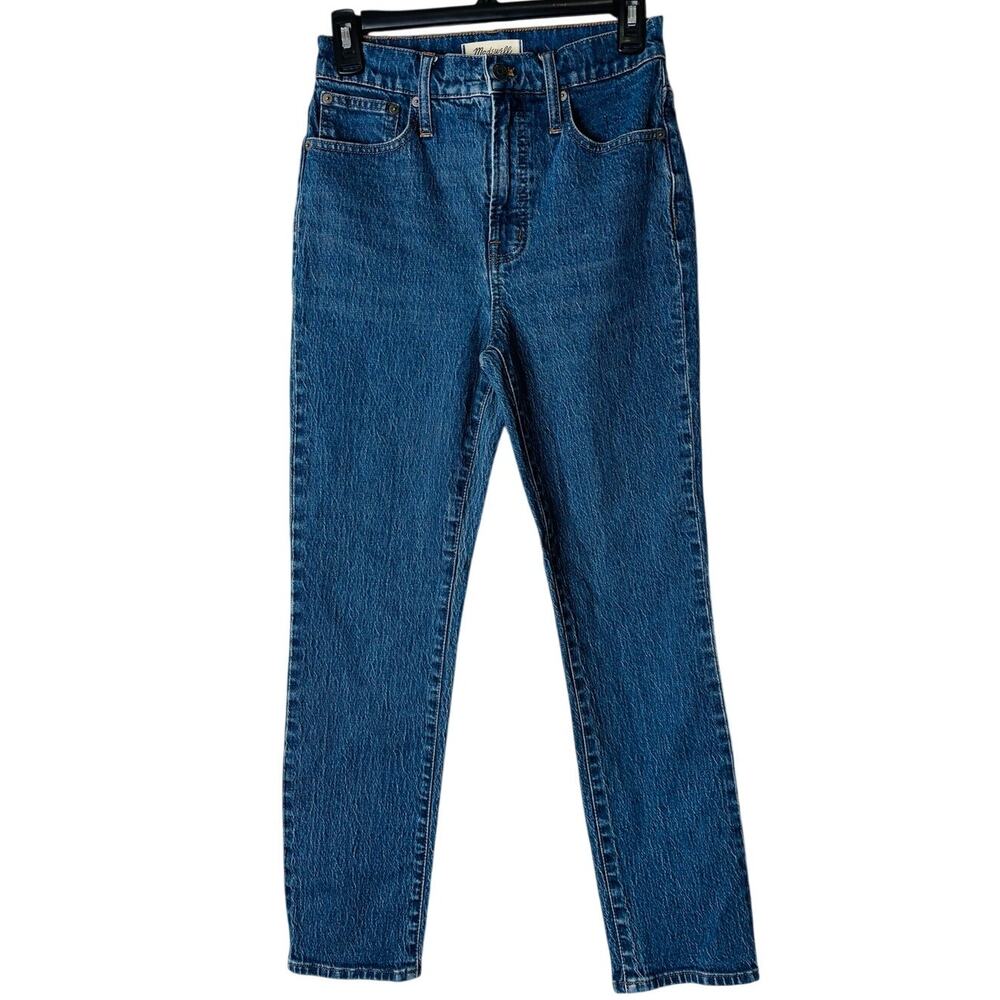 Madewell The Perfect Vintage Jean High Rise Tapered Leg Blue Sz 26
